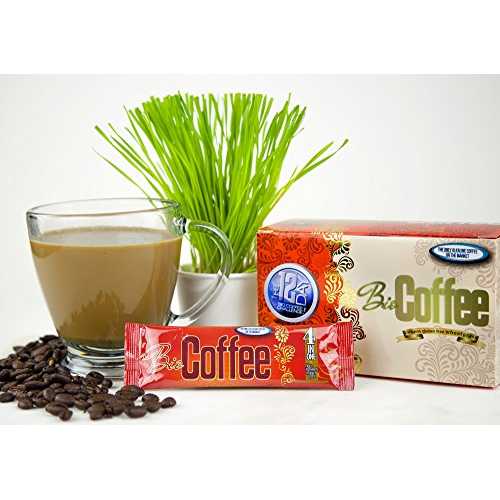 バイオコーヒー - NEW! - 初のオーガニックインスタント非乳製品アルカリコーヒー (12サシェボックス) Bio Coffee- NEW! - First Organic Instant Non-dairy Alkaline Coffee (12 Sachet Box)