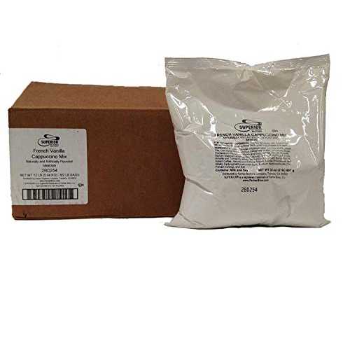 スーペリア フレンチ バニラ カプチーノ ミックス (6 袋/各 2 ポンド) Superior French Vanilla Cappuccino Mix (6 bags/2 lbs each)