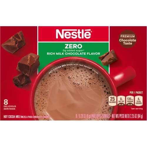 ネスレ ホットココアミックス、無脂肪、8枚入り封筒（6枚パック） Nestle Hot Cocoa Mix, Fat Free, 8-count Envelopes (Pack of 6)