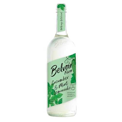 ??? ?? & ?? ??? - 750ml (750ml) BELVOIR FRUIT FARMS Cucumber & Mint Lemonade - 750ml (25.36fl oz) | Light & Refreshing Mint and Cucumber Beverage | Perfect for Summer | No Artificial Sweeteners | Id