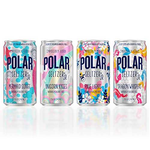 POLAR 100% 天然セルツァー ジュニア 24 カラット バラエティ パック ありえないほど良いコレクション (ユニコーンのキス、ピクシー ライト、マーメイド ソング、ドラゴンのささやき) POLAR 100% Natural Seltzer Jr 24 ct Variety Pack The Impos 11,484円