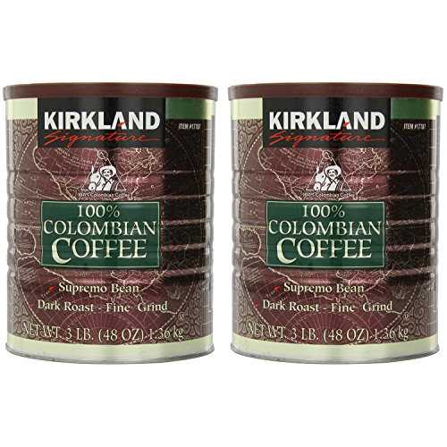 シグネチャー 100% コロンビア コーヒー スプレモ ビーン ダーク ロースト ファイン グラインド、3 ポンド KIRKLAND Signature 100% Colombian Coffee Supremo Bean Dark Roast-Fine Grind, 3 Pound 15,288円