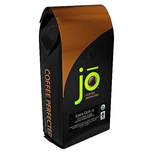 STONE COLD JO: 2 lb, Cold Brew Coffee Blend, Dark Roast, Coarse Ground Organic Coffee, Silky Smooth Low Acidity, USDA Certified Organic, Fair Trade Certified, Great French Press Hot Brew by Jo Coffee