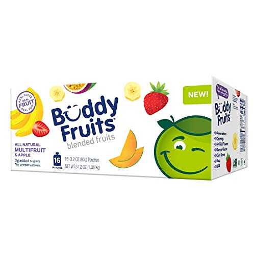 Buddy Fruits Blended Fruit Apple & Multifruit, 16 Count Pouches 3.2oz