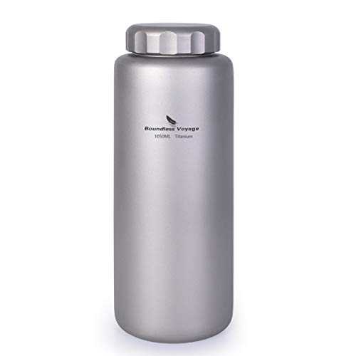 iBasingo 1050ml/35.5 薬局衡オンス Titanium Water Bottle Outdoor Leak-Proof Wide Mouth Sport Drinking Bottle Camping Tea Coffee Canteen Kettle for Hiking Climbing Running Backpacking Ti3005D