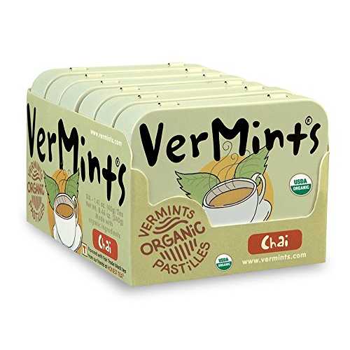 ???? ??? ?? ?? ??, ?? ?, ? ??? ???, Non-GMO, ??? ??, ??? ??, ??, KSA ??, 6? ?, 1.41?? ? VerMints Organic Breath Mints - Real, Lasting Chai Flavored Pastilles - Breath Fr