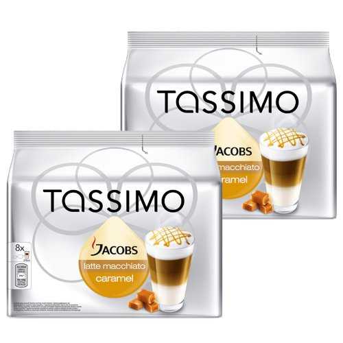 Tassimo Jacobs Typ キャラメル マキアート、2 個パック、2 x 16 T ディスク 16 食分 Tassimo Jacobs Typ Caramel Macchiato, Pack of 2, 2 x 16 T-Discs 16 Servings