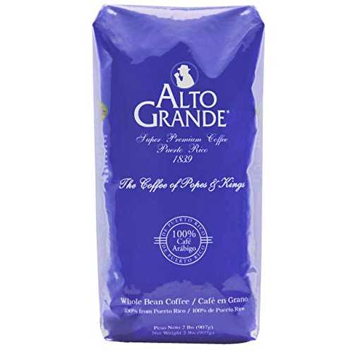 Alto Grande Super Premium Coffee Beans, Medium Dark Roast, Single Origin, Puerto Rico Arabica, Whole Bean, 2 Pound (Pack of 1)