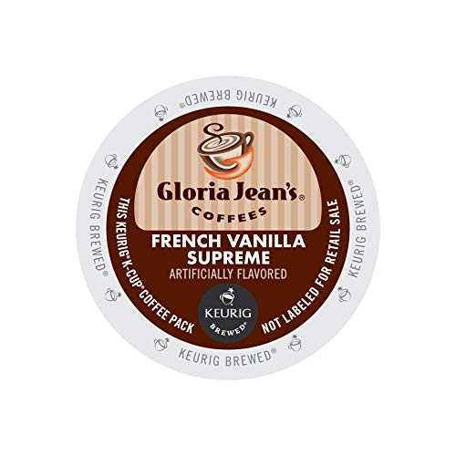 グロリア デニム 60051046CT フレンチ ヴァニラ スプリーム 珈琲 K 優勝杯、96 個/カートン Gloria Jean\u0027s 60051046CT French Vanilla Supreme Coffee K-Cups, 96/carton