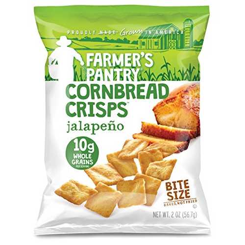 Farmer's Pantry バルクパック コーンブレッドクリスプ、ハラペーニョ、2オンス (24個パック) Farmer's Pantry Bulk Pack Cornbread Crisps, Jalapeno, 2 Ounce (Pack of 24)