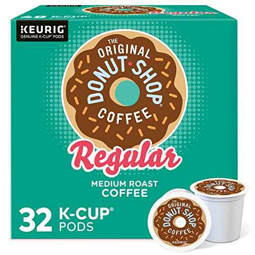 The Original Donut Shop レギュラー、シングルサーブ キューリグ K カップ ポッド、ミディアム ロースト コーヒー ポッド、32 個 The Original Donut Shop Regular, Single-Serve Keurig K-Cup Pods, Medium Roast Coffee Pods, 32 Count