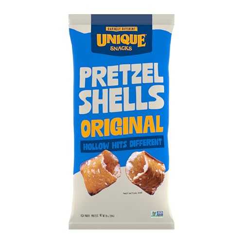 ??? ??? ???? ??? ?, ??? ??, ???? ???, OU ?? ? ? GMO ??, ?? ?? ??, 10 ?? (6? ??) Unique Snacks Original Pretzel Shells, Delicious Homestyle Baked Snack Bag, Vegan, OU Ko