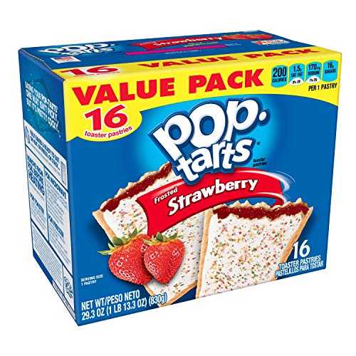 Pop-Tarts ブレックファスト トースター ペストリー、フロストストロベリー風味、バリューパック、29.3 オンス (16 枚) Pop-Tarts Breakfast Toaster Pastries, Frosted Strawberry Flavored, Value Pack, 29.3 oz (16 Count)