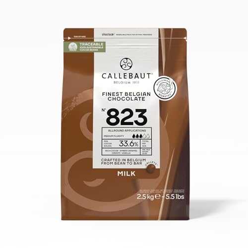 ベルギー ミルク チョコレート ベーキング カレット (チップス) - 33.6% - 1 袋、5.5 ポンド Callebaut Belgian Milk Chocolate Baking Callets (Chips) - 33.6% - 1 bag, 5.5 lbs
