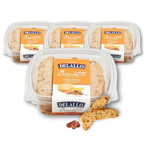 ??? ???? ??? ?? ?? ?? ???? ??, 7??, 4? ?? DeLallo Orange Pecan Biscotti Authentic Italian Recipe, Golden Brown Twice Baked Cookies, Kosher, Non-GMO, All Natural Italian Biscuits Made in Small