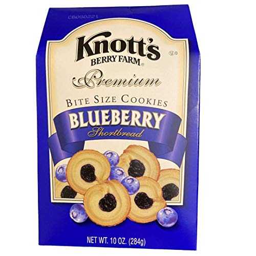 ブルーベリー ナッツ ベリー ファーム プレミアム 一口サイズ ショートブレッド クッキー 10オンス ギフトボックス Blueberry Knott's Berry Farm Premium Bite Sized Shortbread Cookies Ten Ounce Gift Box