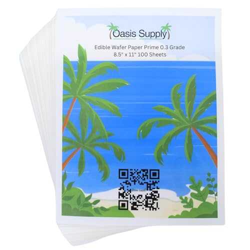 Oasis Supply 100 Piece Premium Wafer Paper Pack for Cake or Food Decorating, 8\