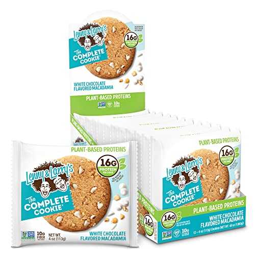 Lenny and Larry's ザ コンプリート クッキー、ホワイト チョコレート マカダミア、4 オンス (12 個パック) Lenny & Larry's Lenny and Larry's The Complete Cookie, White Chocolate Macadamia, 4 Ounce (Pack of 12)
