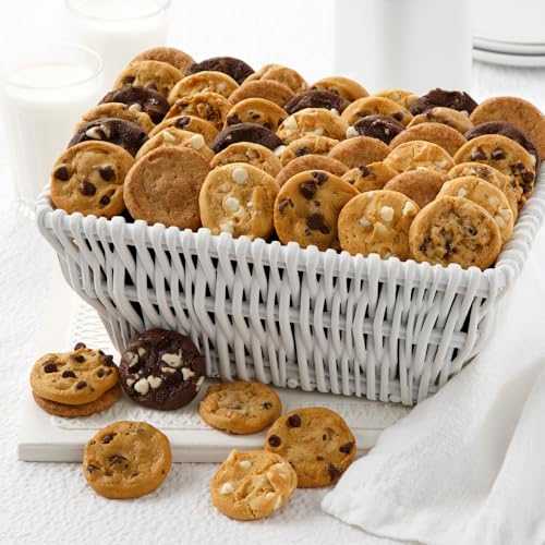 Mrs. Fields 48 Nibblers Bite-Sized Cookies Basket - Assorted with 48 Nibblers Bite-Sized Cookies in our 5 Classic Cookie Flavors