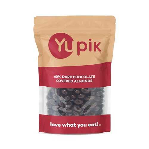 ?? ?? ??? ???, 1kg Yupik 60% Dark Chocolate Covered Almonds, 2.2 lb (35.2 oz), Kosher, Whole Nuts, Almonds Dipped in Chocolate, Crunchy & Smooth, Dark Chocolate Candy, Classic Sweet Snacks