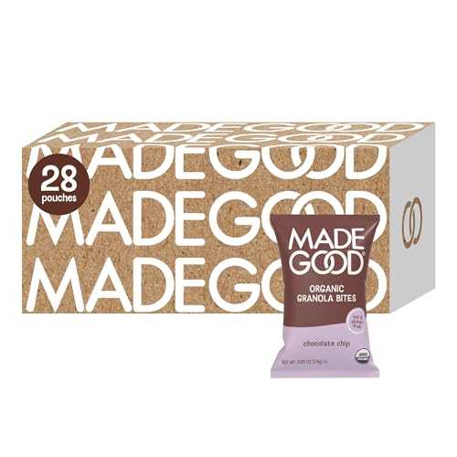 Made Good MadeGood Chocolate Chip Granola Bites, 28 Count, Organic and Delicious Snacks