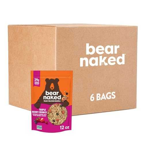 ?? ???? ???? ???, ?? ?? ??, ??? ?? (6? ?) Bear Naked Granola Cereal, Vegan, Breakfast Snacks, Triple Berry Crunch (6 Bags)