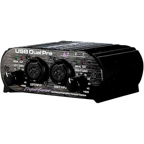 ART USB Dual Pre Two Channel Preamplifier/Computer Interface (USBDUALPREPS),Black