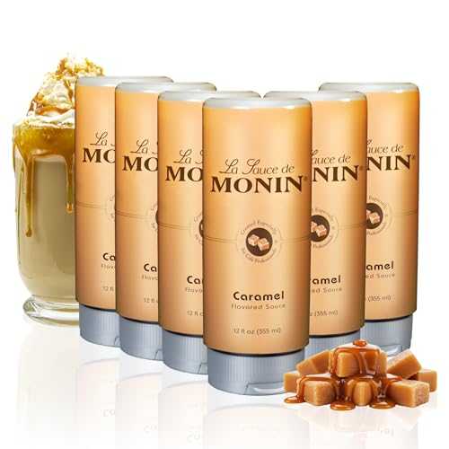 Monin - Gourmet Caramel Sauce, Rich and Buttery, Great for Desserts, Coffee, and Snacks, Gluten-Free, Non-GMO (12 Fl Oz, 6-Pack)