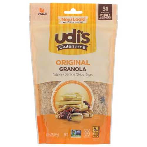 Udis グルテンフリー オリジナル グラノーラ、12 オンス -- 1 ケースあたり 6 個。 Udi's Udis Gluten Free Original Granola, 12 Ounce -- 6 per case.
