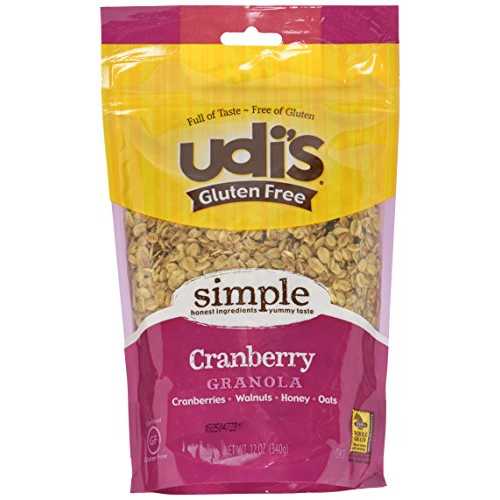 Udis グルテンフリー クランベリー グラノーラ、12 オンス - ケースあたり 6 個。 Udi's Udis Gluten Free Cranberry Granola, 12 Ounce - 6 per case.