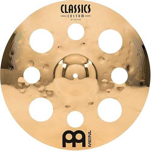 Meinl Cymbals Meinl 16" Trash Crash Cymbal with Holes - Classics Custom Brilliant - Made in Germany, 2-YEAR WARRANTY (CC16TRC-B)｜Glomarket