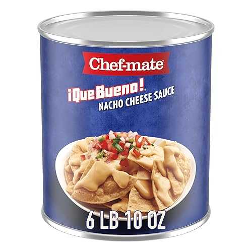Chef-mate Que Bueno Nacho Cheese Sauce and Queso, Canned Food, 106 oz (#10 Can Bulk)