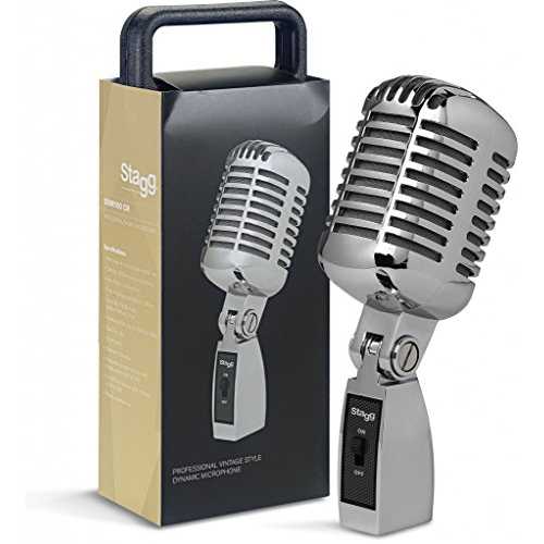 Stagg SDM100 CR Dynamic Microphone, Silver