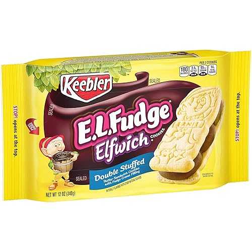 Keebler EL Fudge ダブルスタッフサンドイッチクッキー 12 オンス (2 個パック) Keebler E.L. Fudge Double Stuffed Sandwich Cookies 12 oz (Pack of 2)