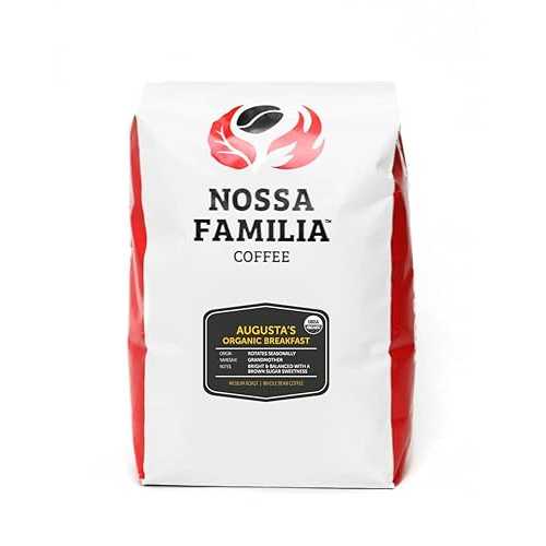 Nossa Familia Organic Medium Roast Fair-Trade Whole Coffee Beans ? Smooth, Balanced and Low Bitterness - Sourced from Small Peruvian Farms ? Augusta's Organic Breakfast 2lb Bag for Coffee Enthusiasts