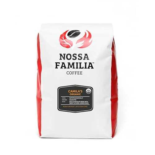 Nossa Familia Organic Italian Roast Coffee - Medium-Dark - Fair Trade Whole Coffee Beans - Smooth Balanced and Low Bitterness - Sourced from Small Peruvian Farms - Camila's Organic Italian Roast 2lb 9,906円