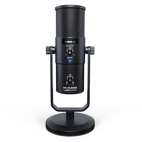 M-Audio Uber Mic | Professional USB Microphone With Switchable Polar Patterns and Integrated Headphone Output, black 29,665円