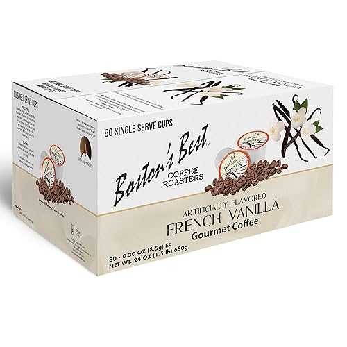 Bostons Best Boston’s Best - French Vanilla Medium Roast Gourmet Delicious Flavored Coffee Compatible with Keurig Coffee Maker, 1 Count (80 Single Serve Cups)