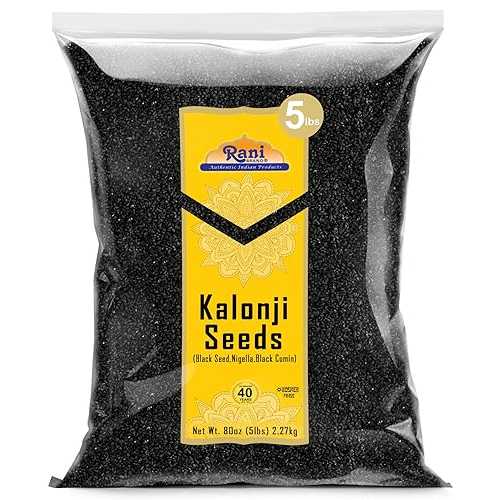 Rani Brand Authentic Indian Products Rani Kalonji (Black Seed, Nigella Sativa, Black Cumin) Seeds 80oz (5lbs) 2.27kg Bulk ~ All Natural | Gluten Friendly | NON-GMO | Kosher | Vegan | Indian Origin