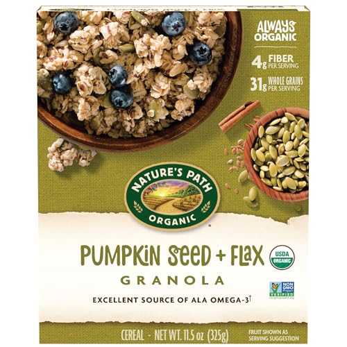 ???? ?? ??? ??? ? ??? ????, 11.5?? (12? ?), Non-GMO, ?? ??, ????, 6g ??? ??? Nature's Path Organic Pumpkin Seed + Flax Granola, 11.5 oz (Pack of 12), Non-GMO