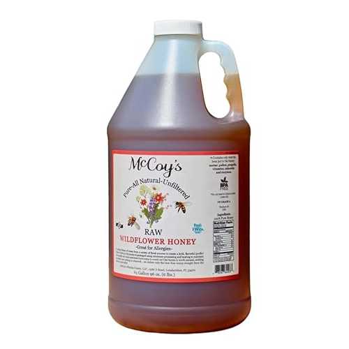 McCoy's Honey - 100% Pure, All-Natural, Raw Honey - Wildflower Honey 1/2gal (6lb)