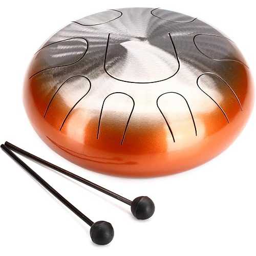 Pearl Awakening Series 9-Note Tongue Drum in C Lydian Mode - Orange Burst｜Glomarket