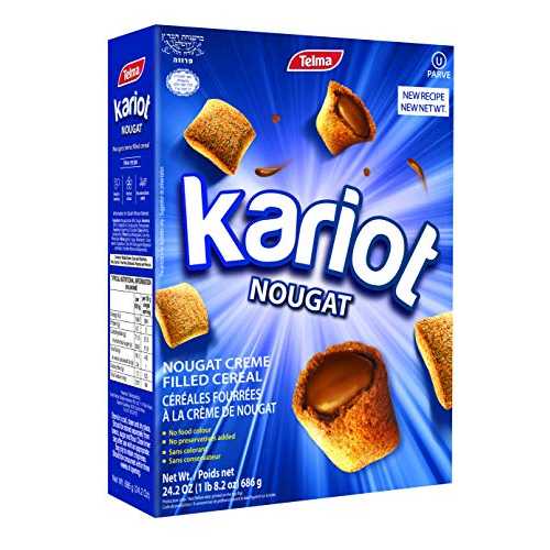 Telma ヌガー クリーム入りカリオット シリアル、ファミリー サイズ (24.2 オンス) 乳製品不使用 Telma Nougat Creme Filled Kariot Cereal, Family Size (24.2oz) Dairy Free