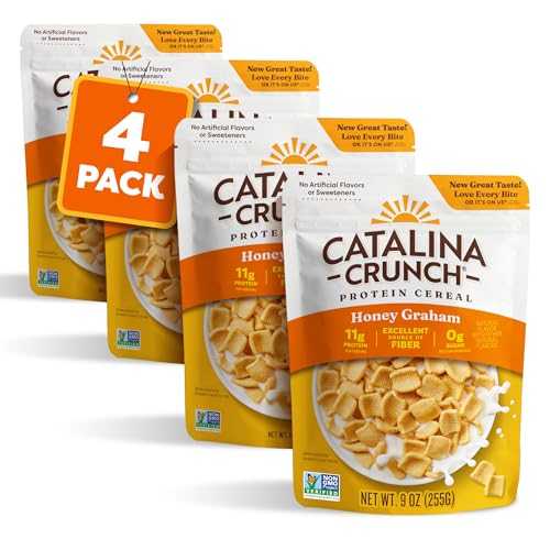 Catalina Crunch Protein Cereal - Breakfast Cereal with 10g of Protein, No Added Sugar - Gluten Free - Honey Nut with Almonds - 8 oz. Bag (Pack of 1) 7,437円