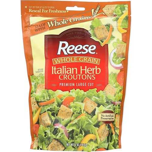 Reese 全粒イタリアンハーブクルトン、5オンス (12個パック) Reese Whole Grain Italian Herb Croutons, 5-Ounces (Pack of 12)
