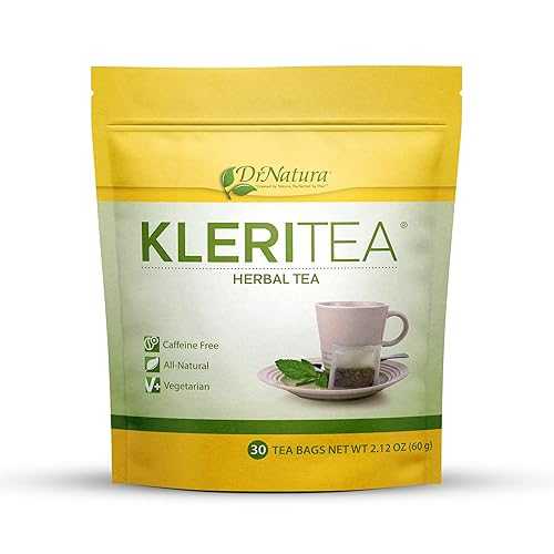 DrNatura KleriTea Herbal Tea, Caffeine-Free Herbal Tea for Gentle, Effective Bowel Stimulation - All Natural & Vegetarian, 30 Day Supply (Pack of 1)