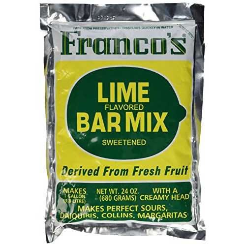 フランコズ ライム マルガリータ バー ミックス 24 オンス (1 ガロンになります) Franco's Lime Margarita Bar Mix 24 oz (makes 1 Gallon)