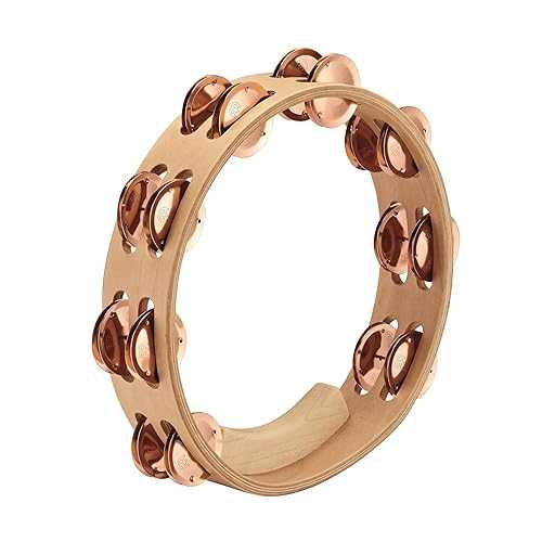 Meinl Percussion AE-MTA2BO Artisan Edition Maple Tambourine with Bronze Jingles, 2 Rows