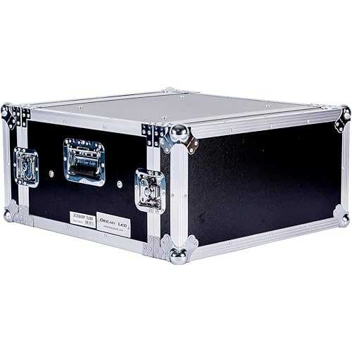 DEEJAY LED Fly Drive Case 4u Space Shock Mount Amplifier Case - 21-Inch Body Depth with Wheels - TBH4UADSM21