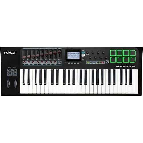 Nektar Panorama T4 - USB MIDI Controller Keyboard with Nektar DAW Integration + Nektarine PlugIn Control,Black